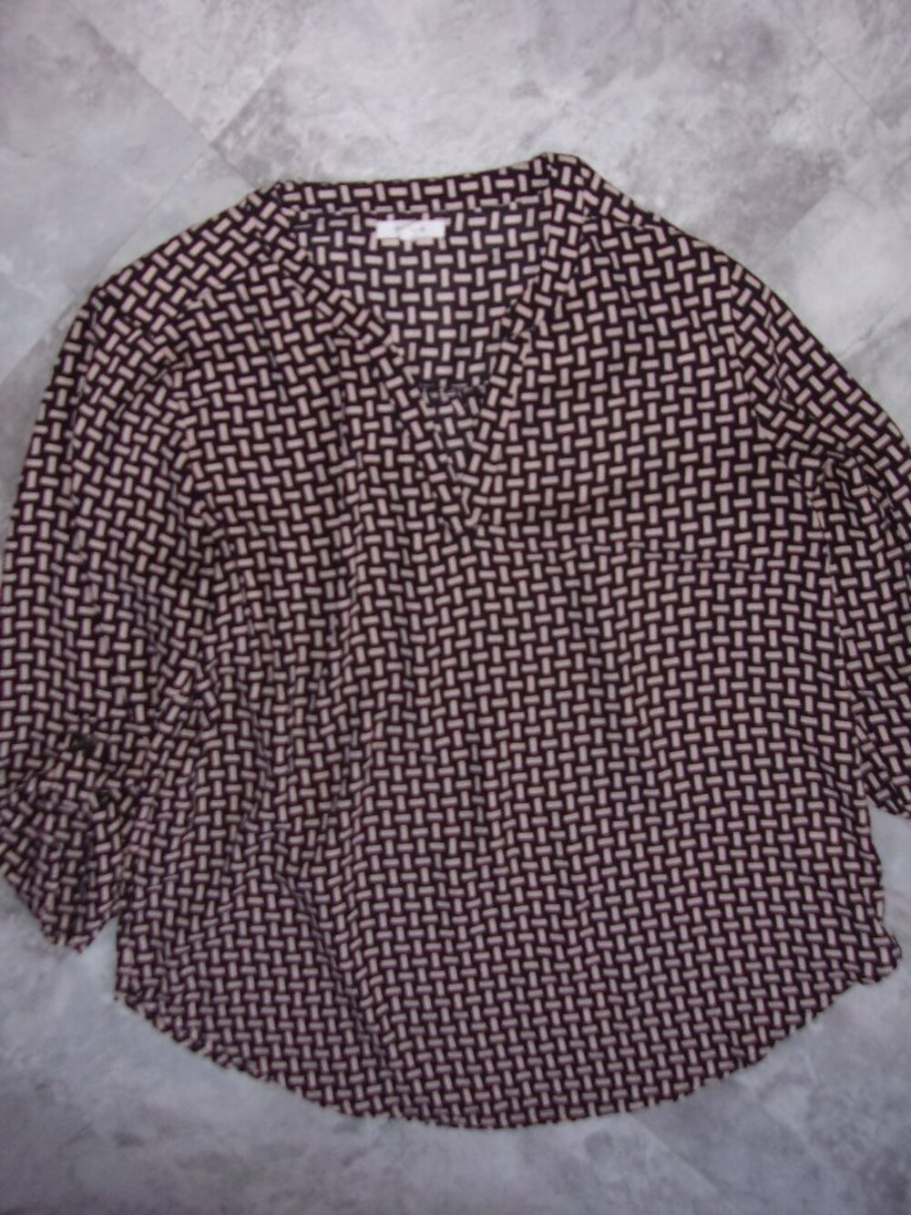 size large black tan shirt womens blouse casual dress career